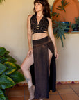 Tribal Trance Skirt Rustic Brown