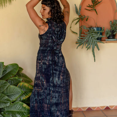Desert Doof Dress Dark Green Serpent