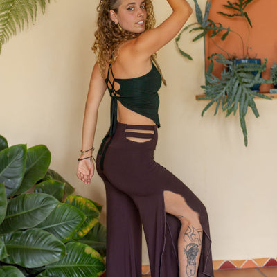 Viper Cut Top Forest Green