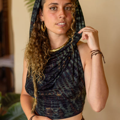 Cobra Hood Top Dark Green Serpent