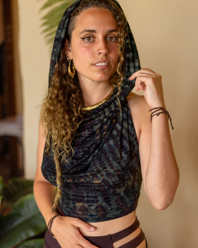 Cobra Hood Top Dark Green Serpent