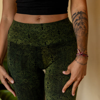 Serpentess Leggings Green Geo-Leaf