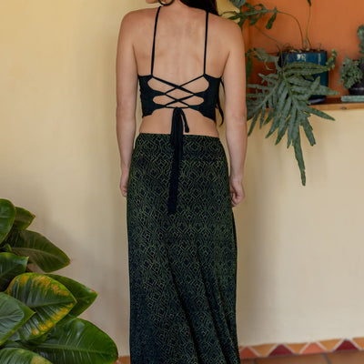Viper Cut Top Forest Green