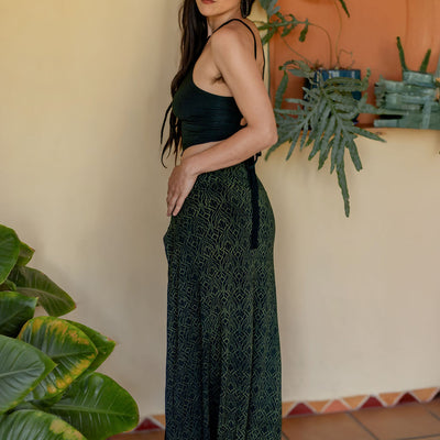 Viper Cut Top Forest Green