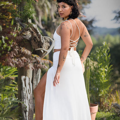 Tribal Trance Skirt Off White