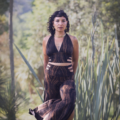 Panthera Pants Brown Wood