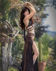 Tribal Trance Skirt Rustic Brown