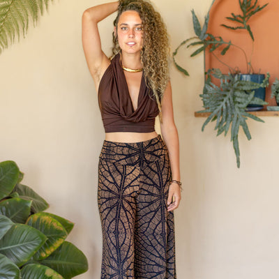 Veil Falls Pants Brown Leaf