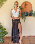 Tribal Trance Skirt Brown Wood