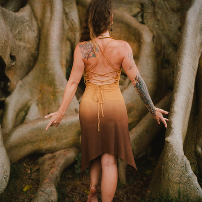 Keyhole Dress Clay Plant Dye