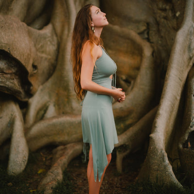 Keyhole Dress Moss