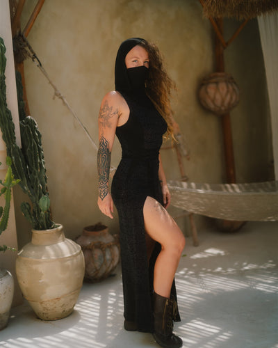 Desert Doof Dress Dark Grey Arabika