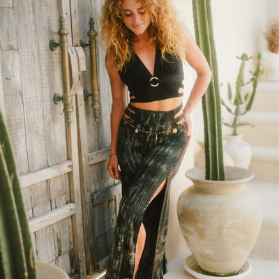 Panthera Pants Dark Green Serpent
