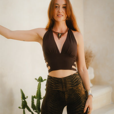 Serpentess Leggings Brown Fern