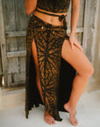 Tribal Trance Skirt Brown Leaf