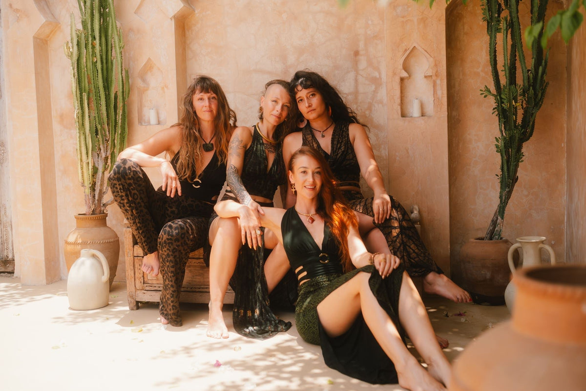 Models wearing wild fibres cloting
