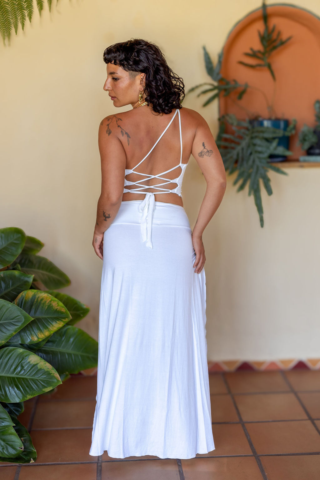 Tribal Trance Skirt Off White