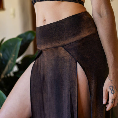 Tribal Trance Skirt Rustic Brown