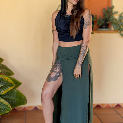 Tribal Trance Skirt Green
