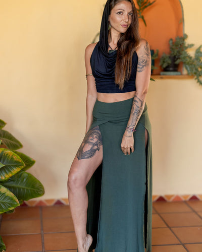 Tribal Trance Skirt Green