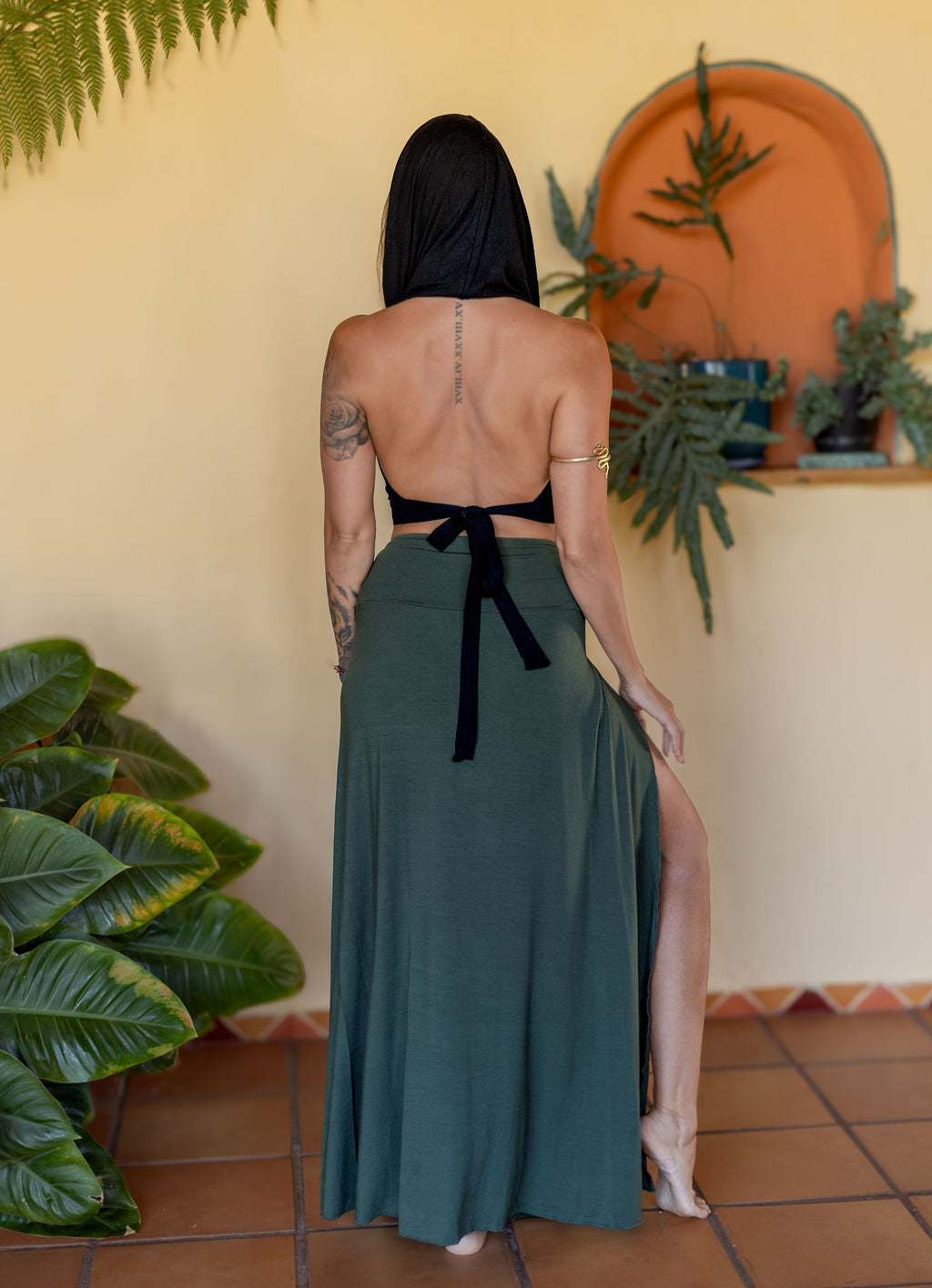 Tribal Trance Skirt Green