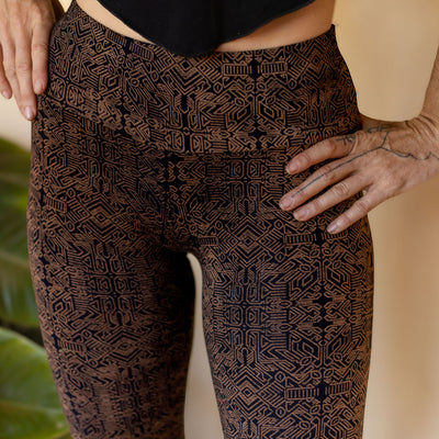 Serpentess Leggings Brown Geo-Leaf