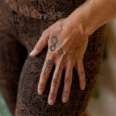 Serpentess Leggings Brown Geo-Leaf