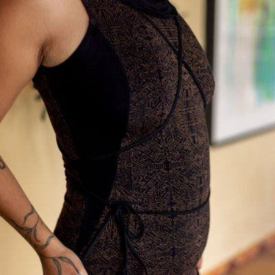 Desert Doof Dress Brown Geo-Leaf