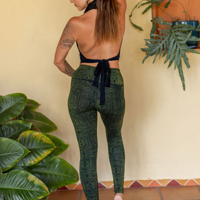 Serpentess Leggings Green Geo-Leaf