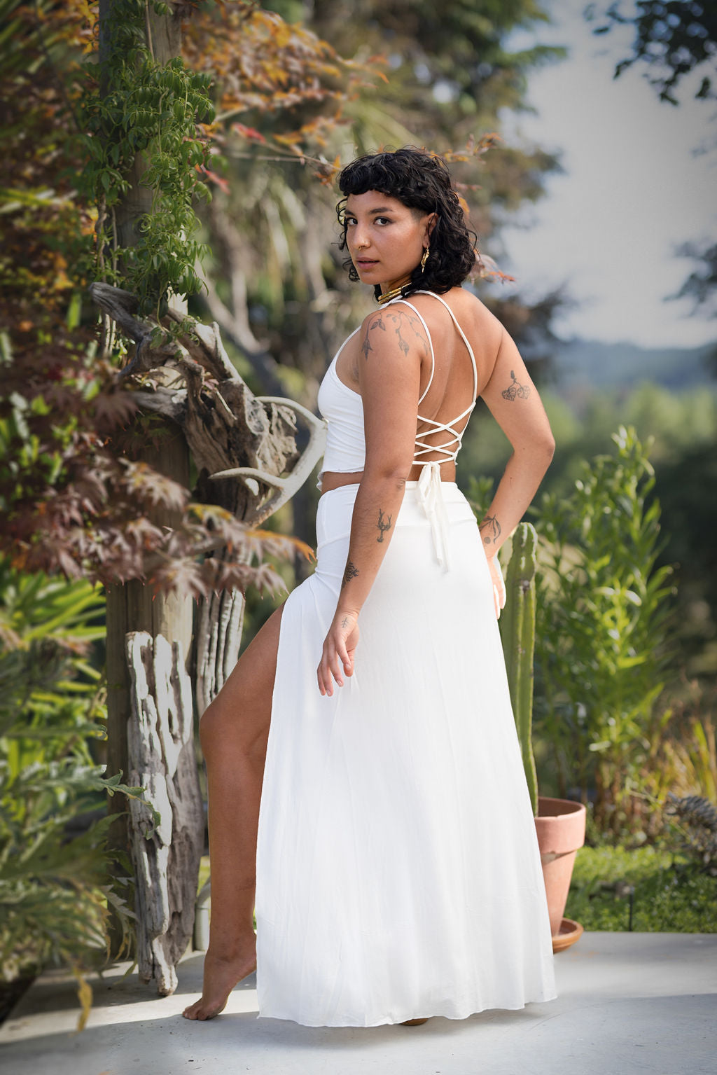 Tribal Trance Skirt Off White