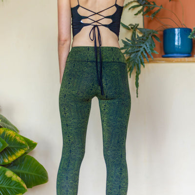 Serpentess Leggings Green Geo-Leaf