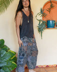 Patchwork circle Aladin pants