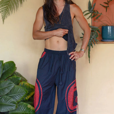 Aladin Pants Tri-Geo Print