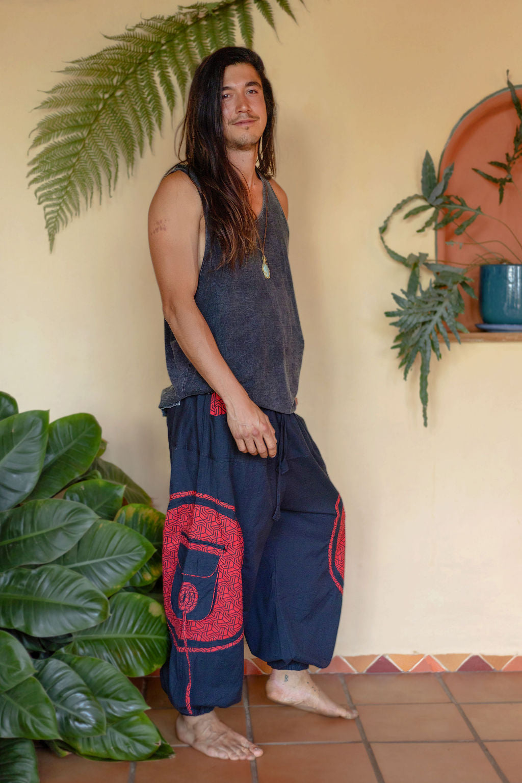 Aladin Pants Tri-Geo Print