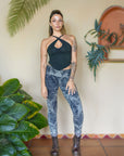 Viper Cut Top Forest Green