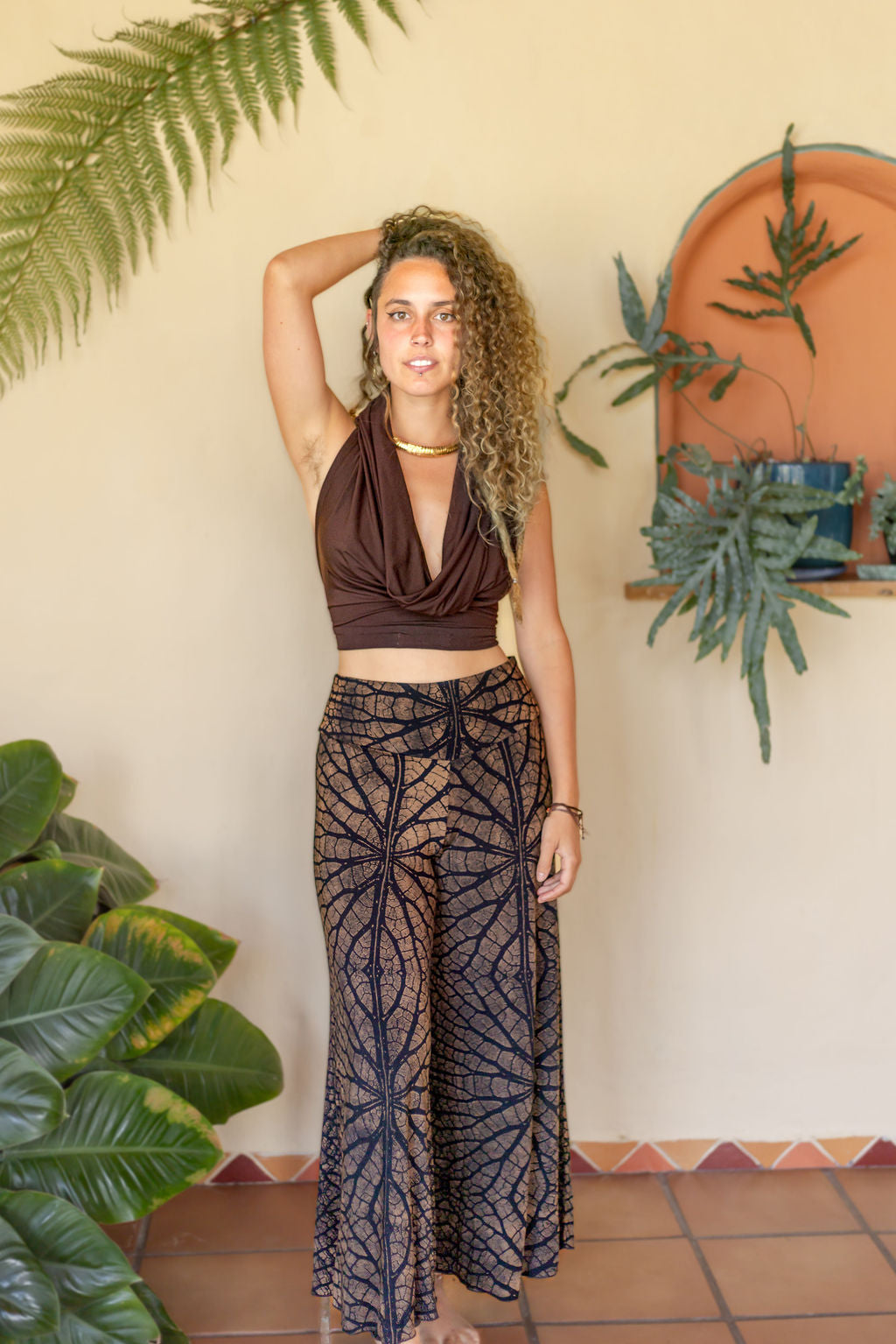 Veil Falls Pants Brown Leaf