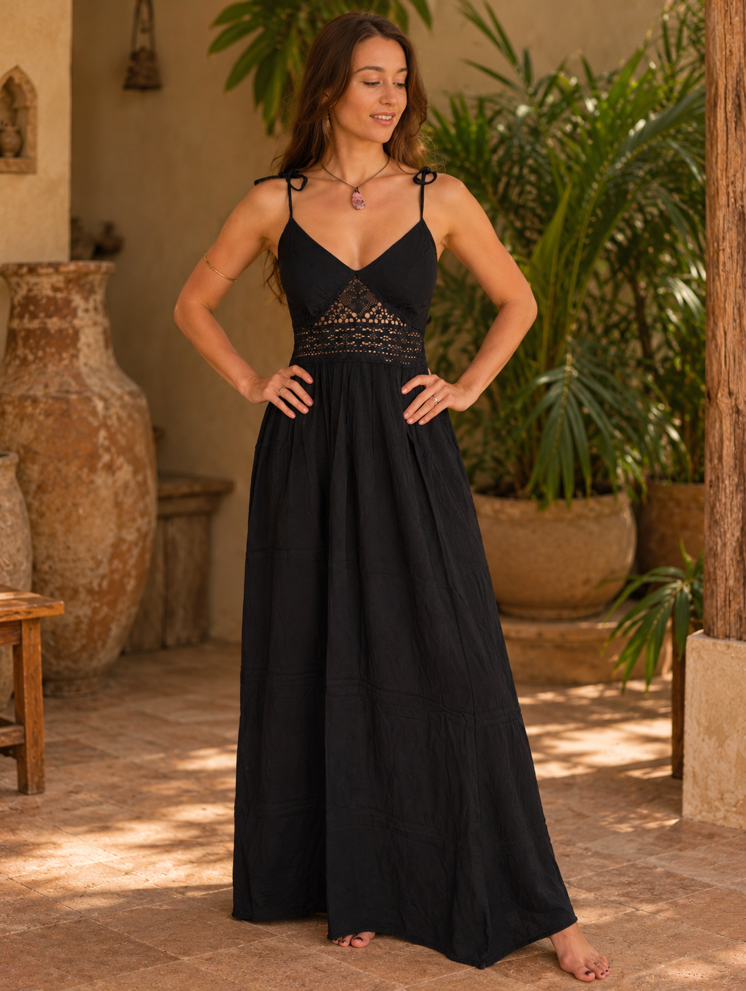 Mistic Jungle Dress - Black