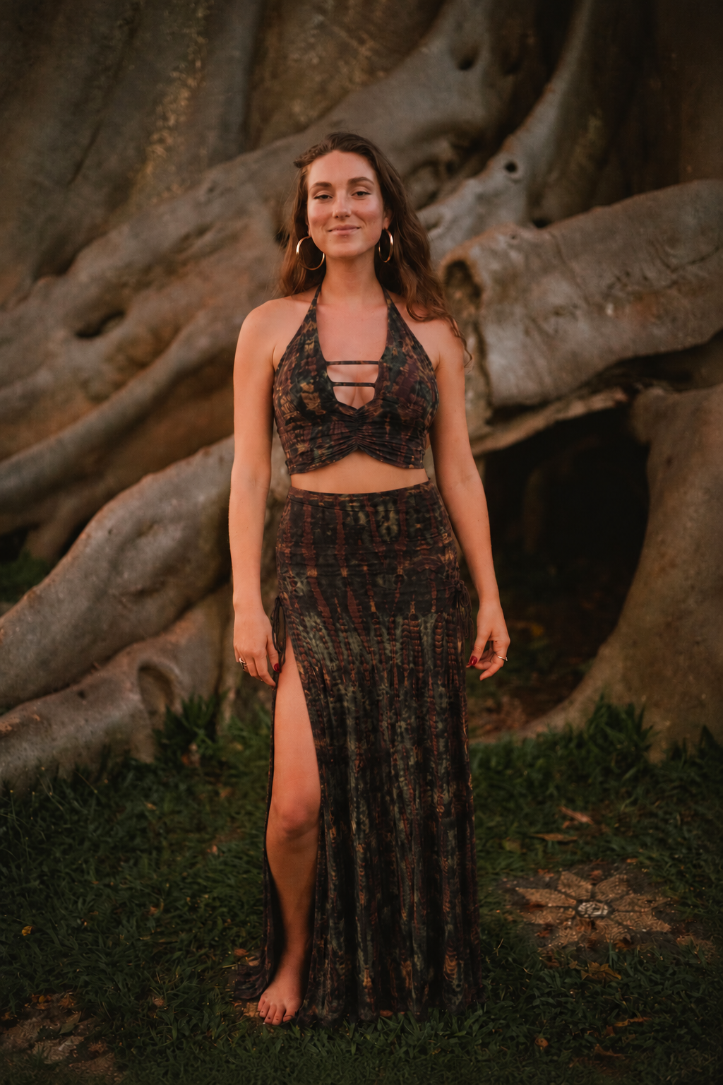 Flame Dancer Top - Dark Green Seroent