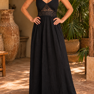 Mistic Jungle Dress - Black