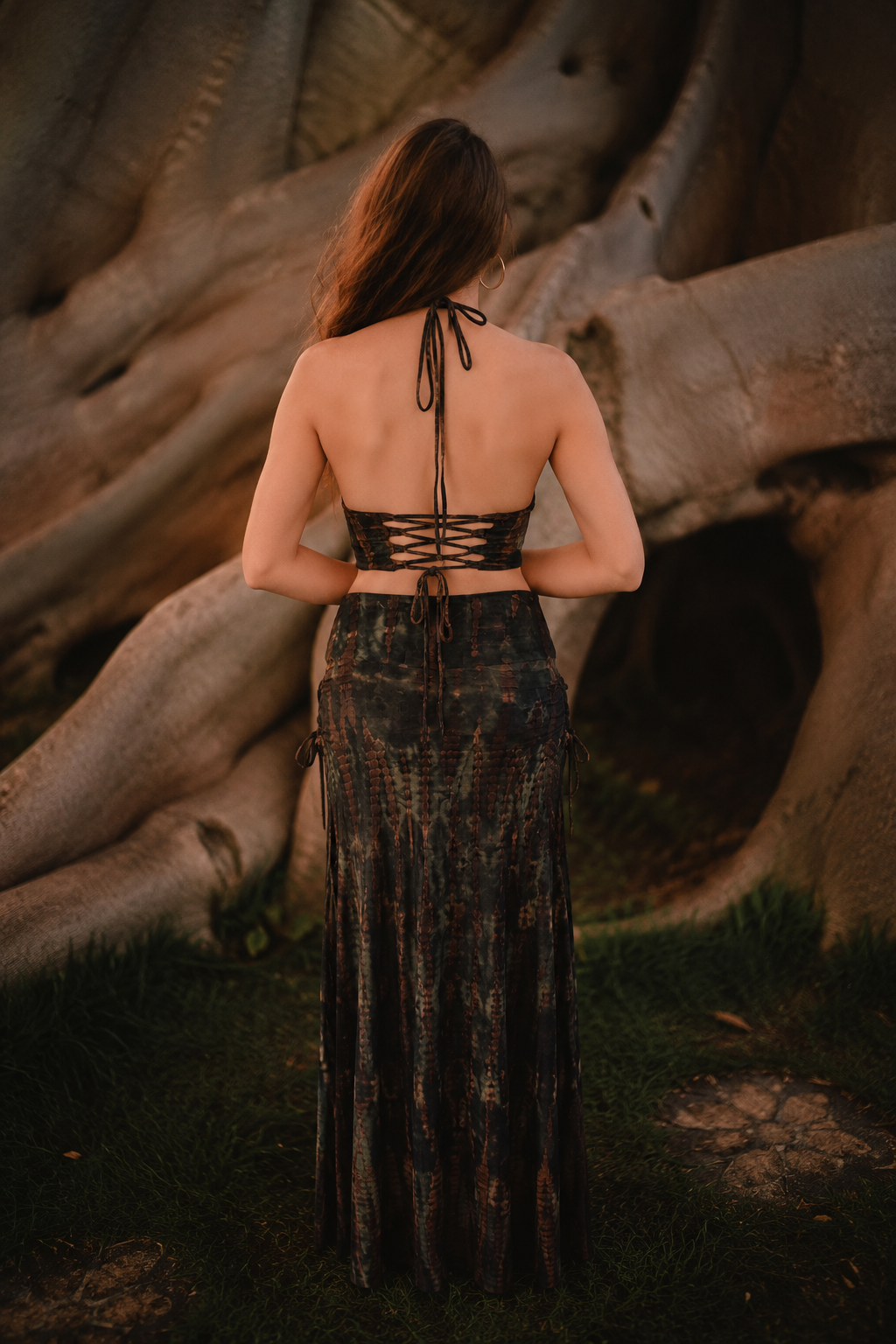 Flame Dancer Top - Dark Green Seroent