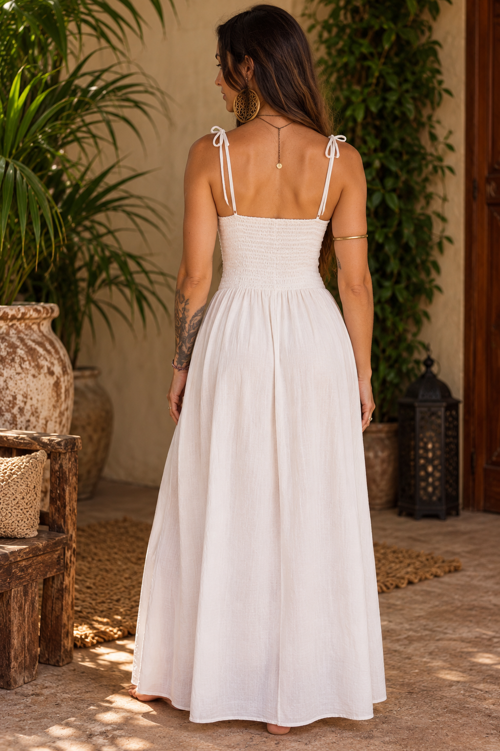 Mistic Jungle Dress - White