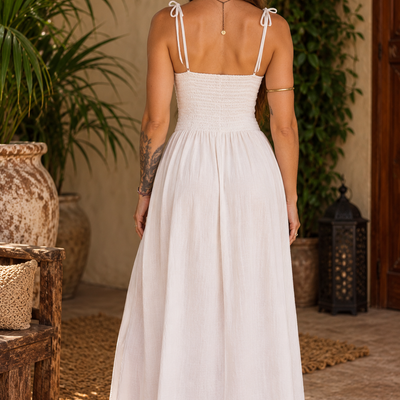 Mistic Jungle Dress - White