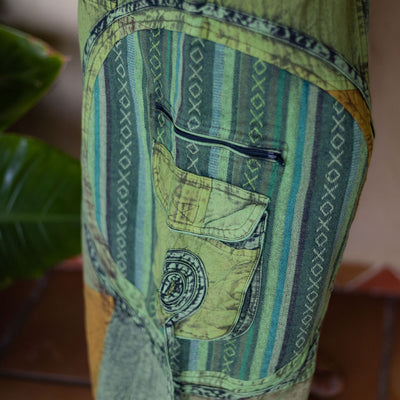 Patchwork circle Aladin pants