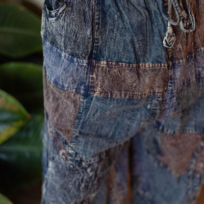 Patchwork circle Aladin pants