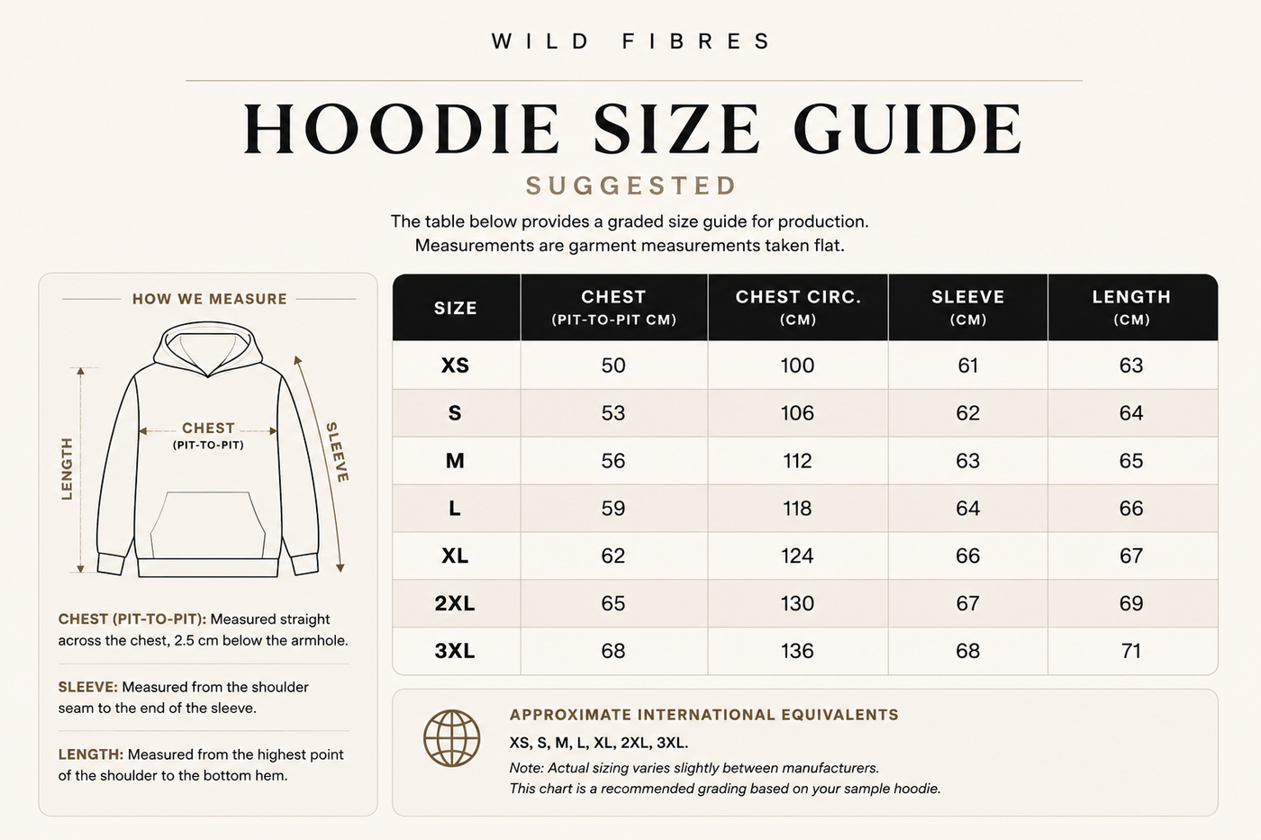 Sizing Conversion Chart