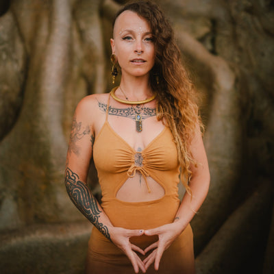 Keyhole Dress Clay Plant Dye