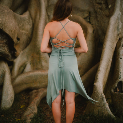 Keyhole Dress Moss