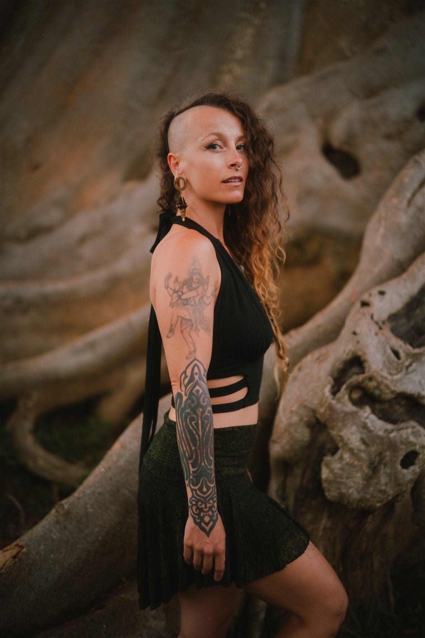 Zumba Skort Green Geo-Leaf