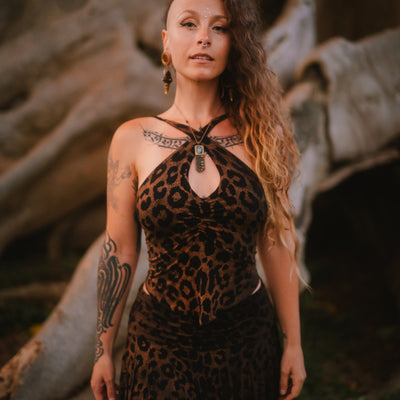Viper Cut Top Leopard