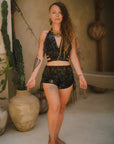 Jungle Heat Yoga Shorts & Panthera Top